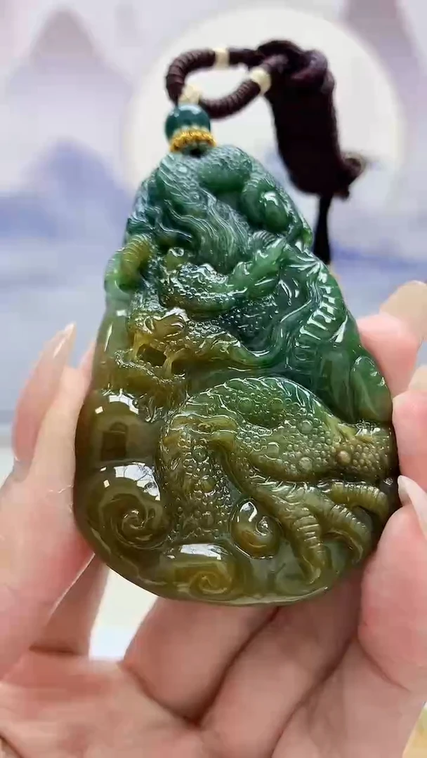 未镶嵌定制翡翠5028MM-毛货挂件81