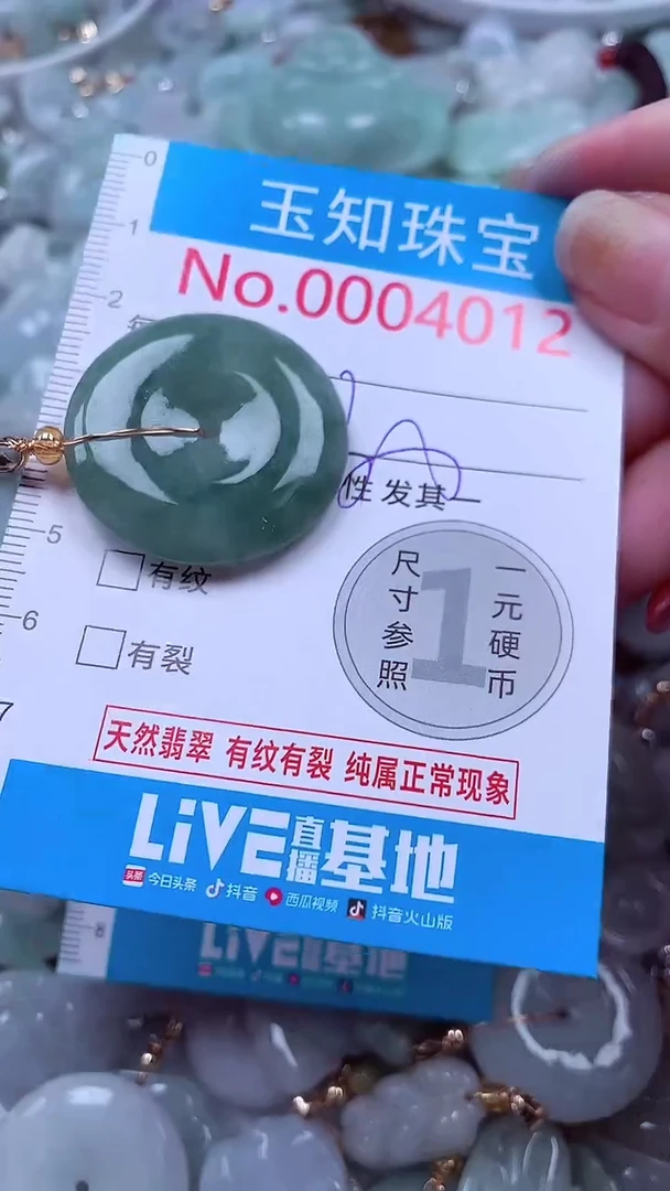 吊坠(不含链)未镶嵌翡翠4012