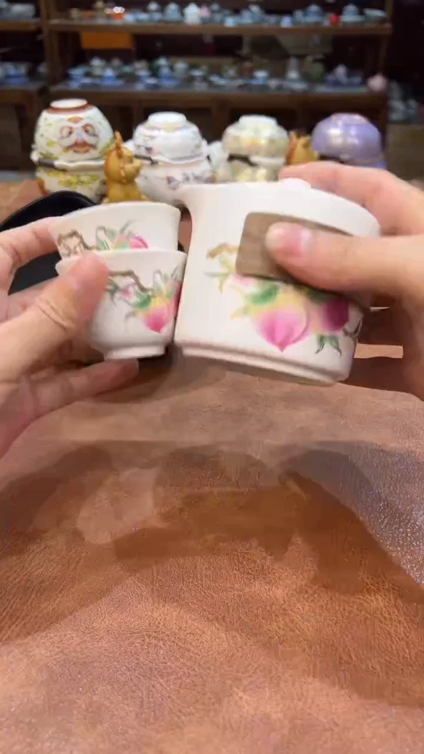 真的很便宜会开片的旅行茶具