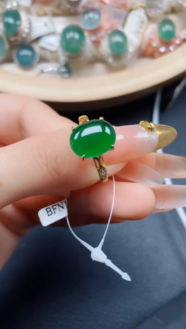 【闪购商品】翡翠戒指银S925镶嵌翡翠