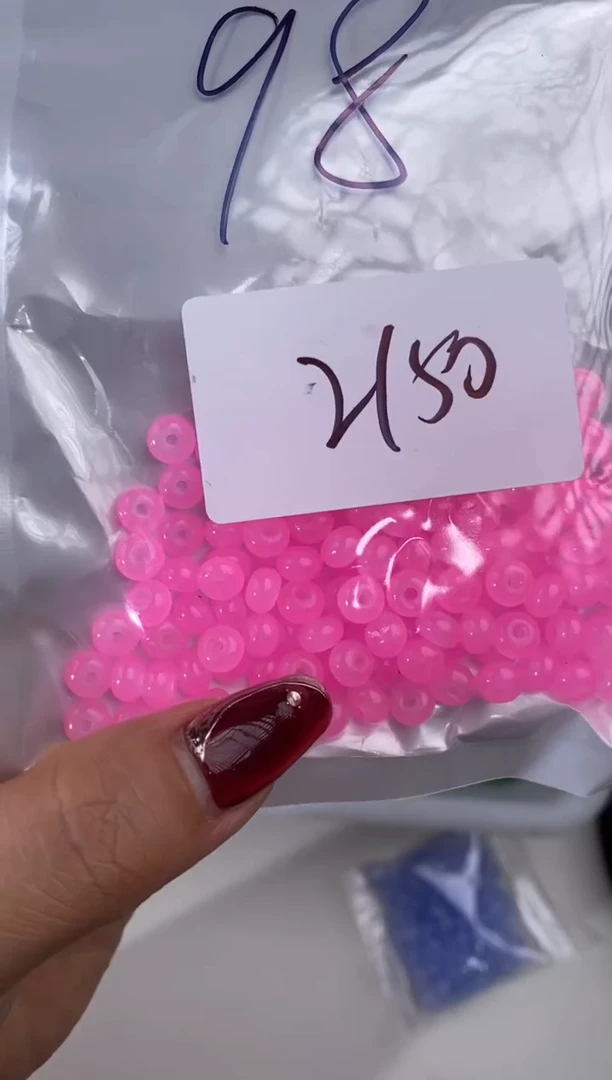 玻璃2150卡6算盘珠300颗仙女粉