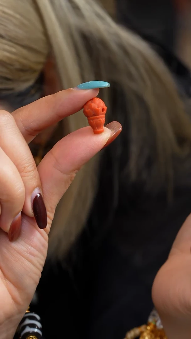 南红玛瑙单珠未镶嵌南红莲花三通单珠