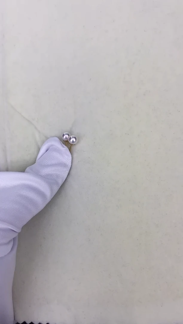 18K金镶嵌DA海水珍珠 GD001 5-6 耳钉