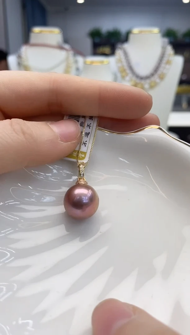 【闪购商品】淡水珍珠吊坠(赠链)银S925镶嵌淡水吊坠