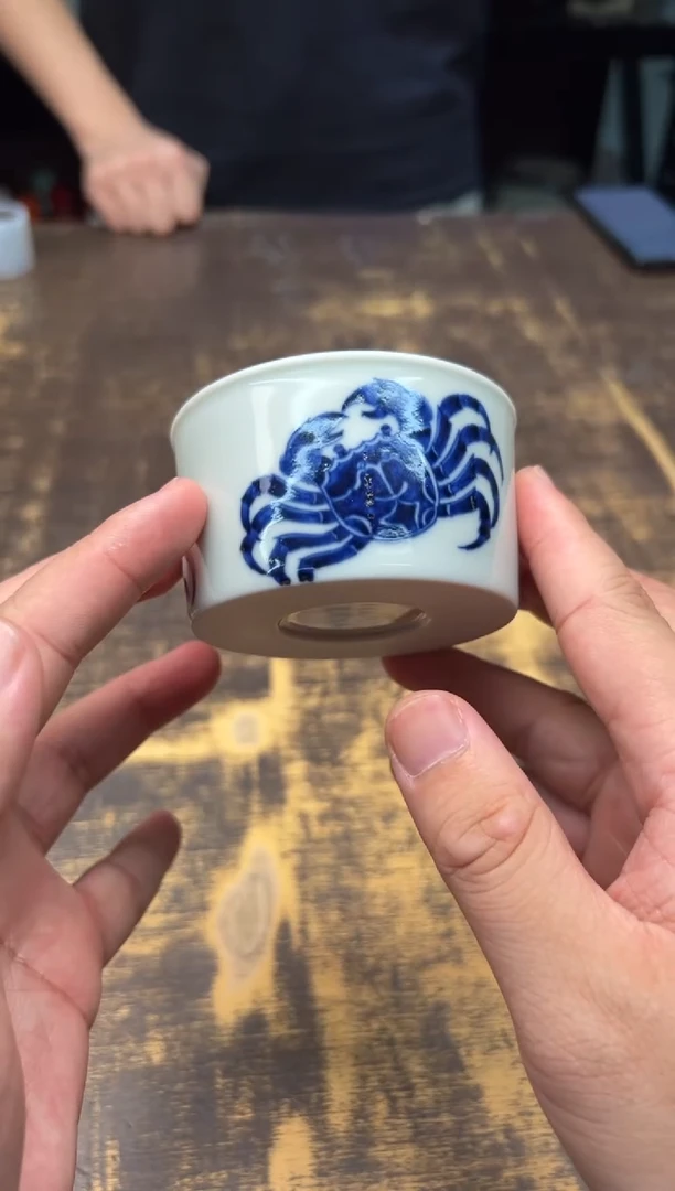 戏墨柴窑螃蟹冰淇淋杯