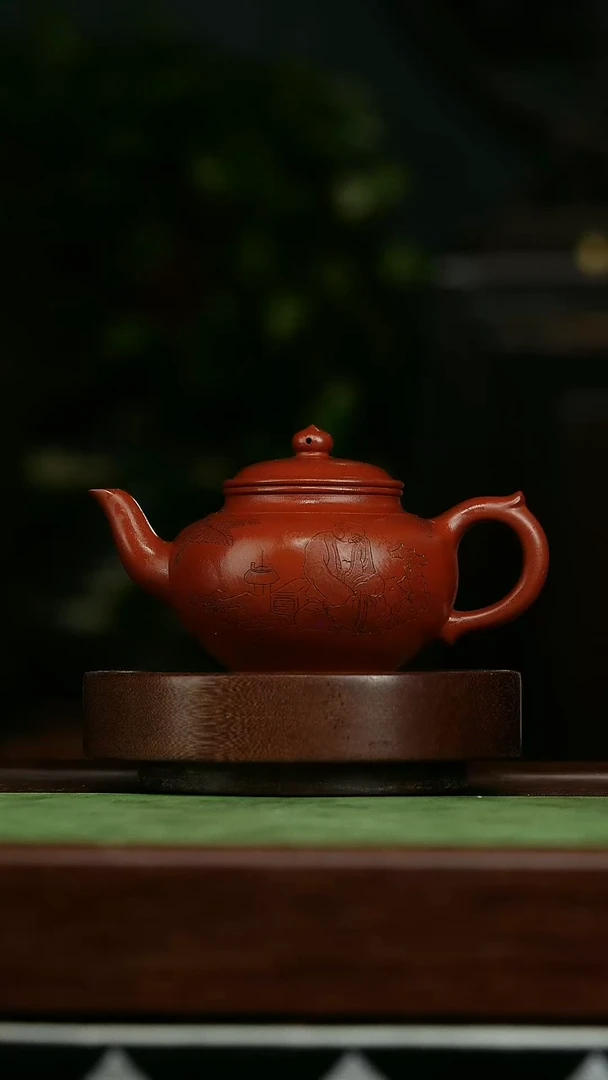 茶壶紫砂b43朱泥笑樱壶*朱学勤