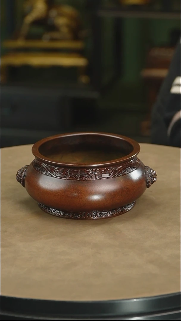 紫铜精炼铜式耳彝炉栗