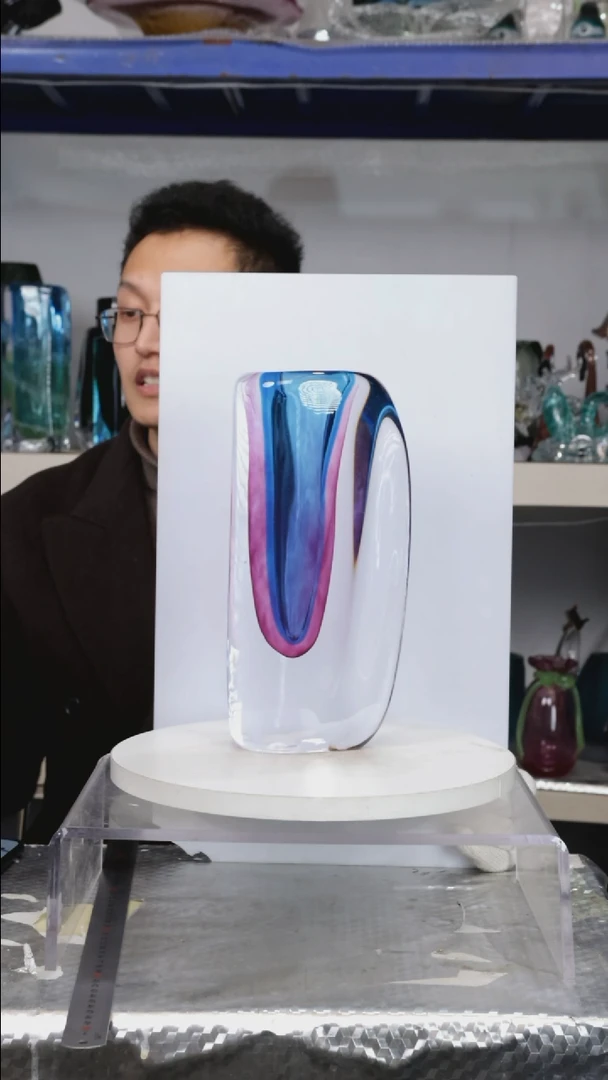 【闪购商品】琉璃【幻彩】高29精品琉璃正常手工痕迹