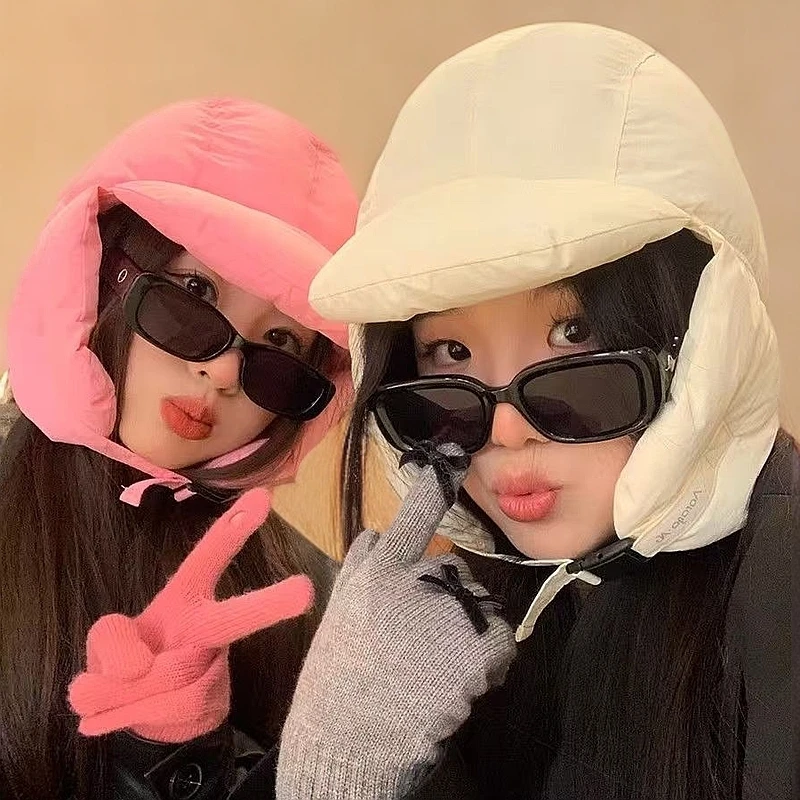 韩版冬季百搭保暖防寒包头护耳飞行帽情侣骑行轻盈防风登山雷锋帽