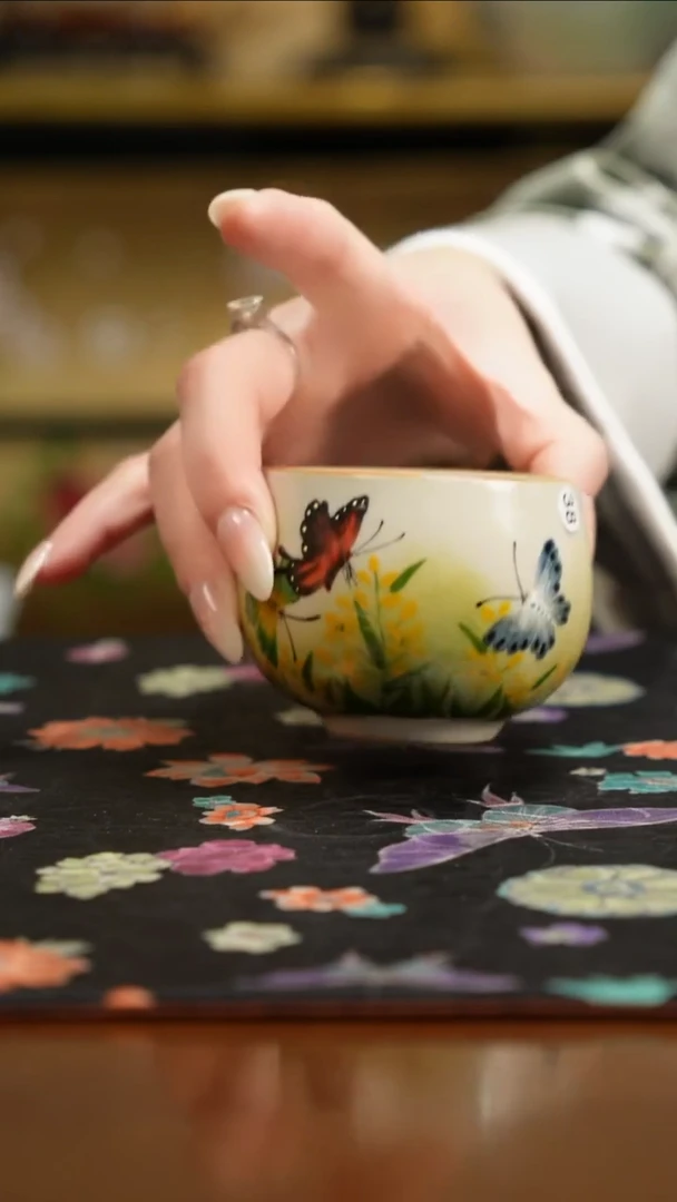 杯景德镇陶瓷杯碗柴烧多人