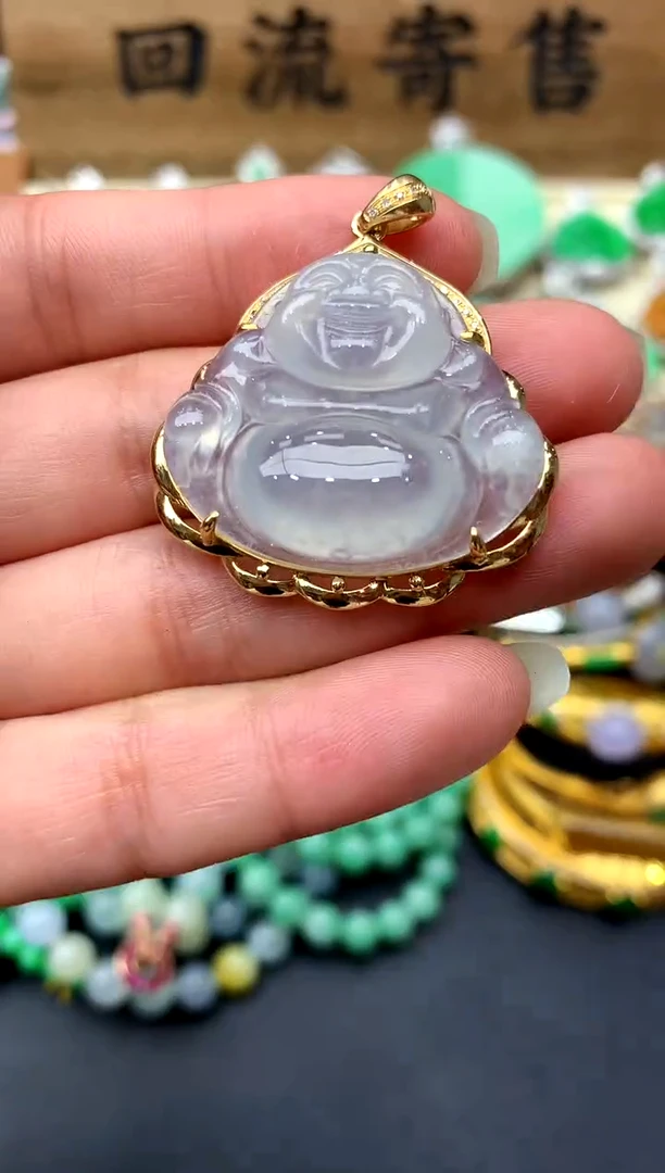 【闪购商品】翡翠颈饰18K金镶嵌111-中国好珍宝