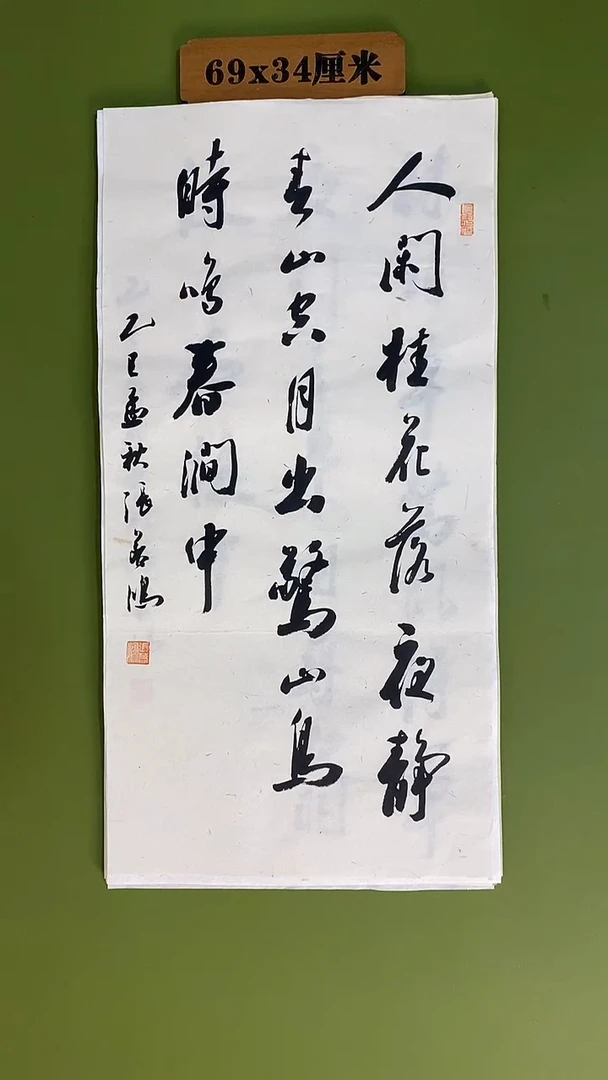 书法书法 张若鸿 尺寸69cm*34cm