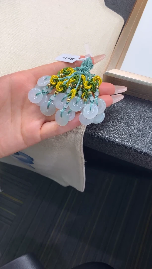 未镶嵌挂件翡翠FC559 翡翠平安扣手机挂 多样性发其一