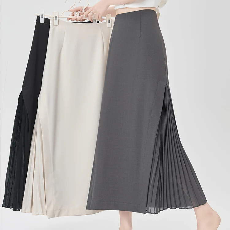 设计感西装半身裙女夏季新款高腰修身显瘦垂感包臀裙气质时尚长裙