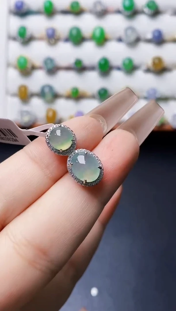 银S925镶嵌戒指翡翠3187