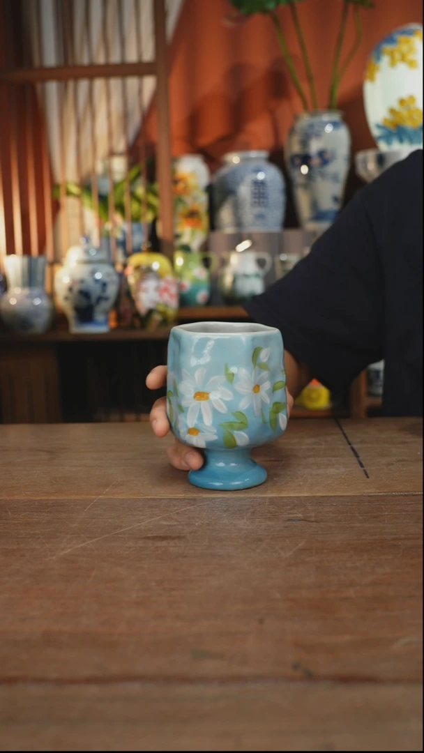 瓷片【简家甄选】景德镇设计师釉下手绘陶瓷餐具