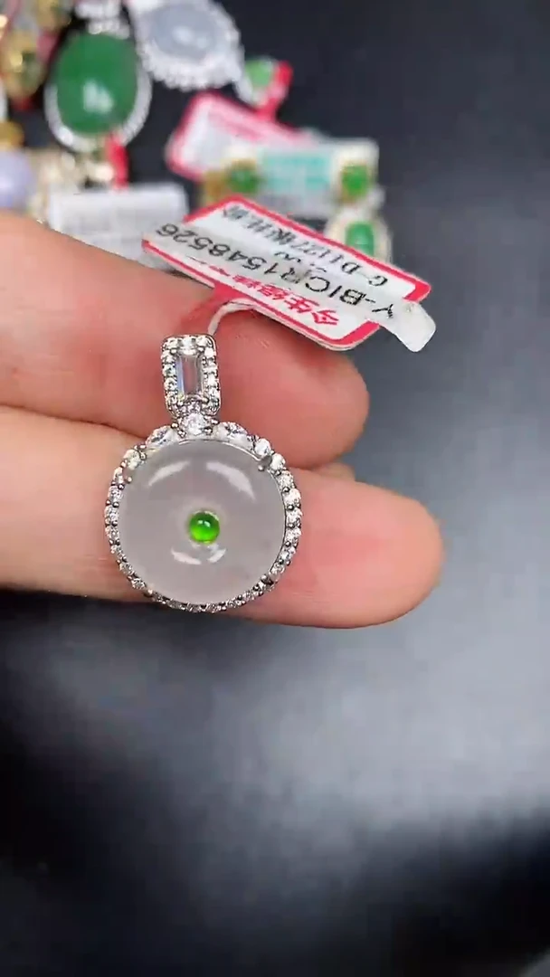 银S925镶嵌戒指翡翠3830