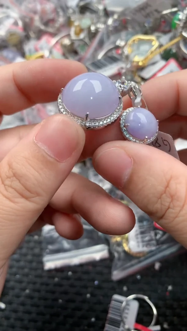 银S925镶嵌戒指翡翠333   9