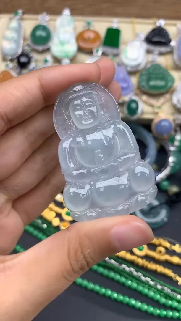 翡翠未镶嵌颈饰357-春日珠宝