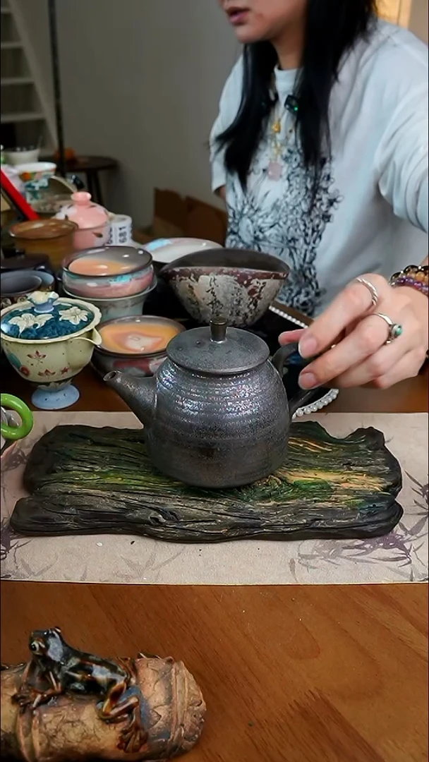 茶瓷物语铁锈釉茶壶