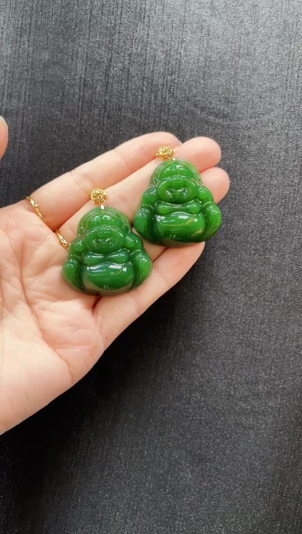 吊坠(不含链)银S925镶嵌和田玉多样性发一