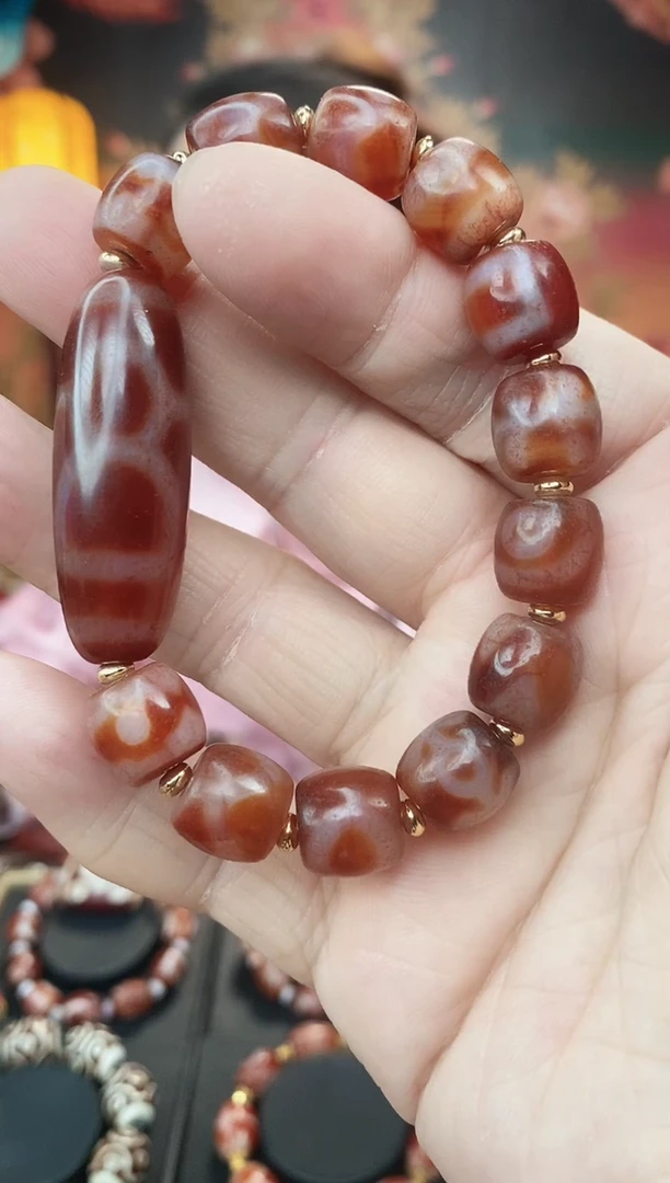 【闪购商品】玛瑙/玉髓手串未镶嵌玛瑙财财贵贵手串