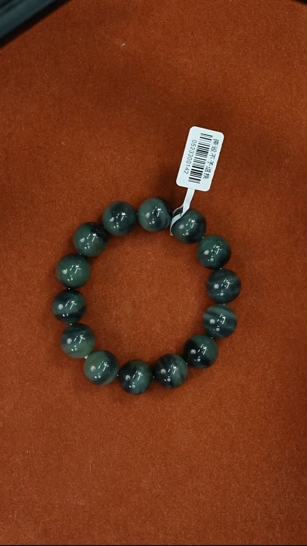 未镶嵌手串和田玉发**桂若羌微色差卡16j