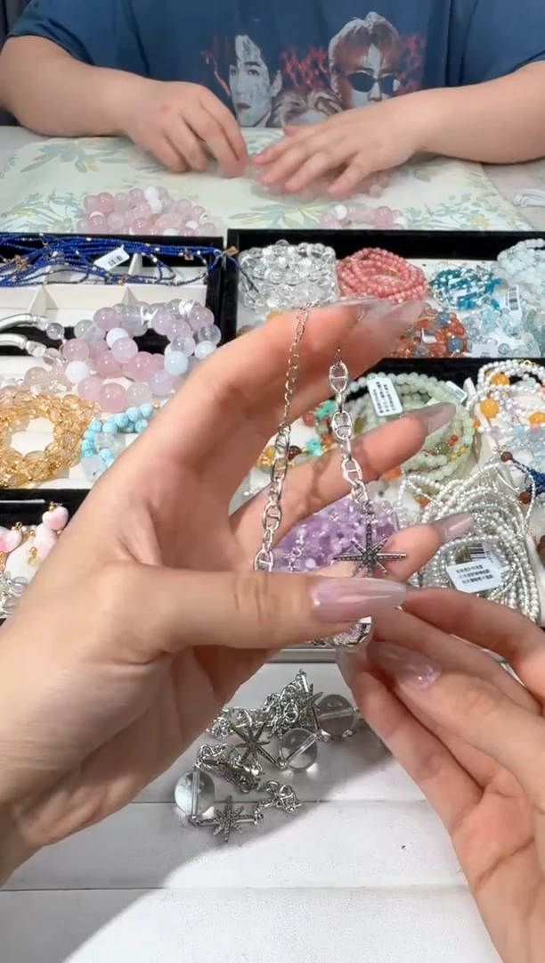 水晶手链未镶嵌B015白水单珠手链