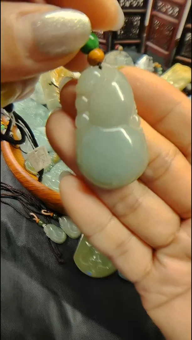 颈饰未镶嵌翡翠细糯葫芦