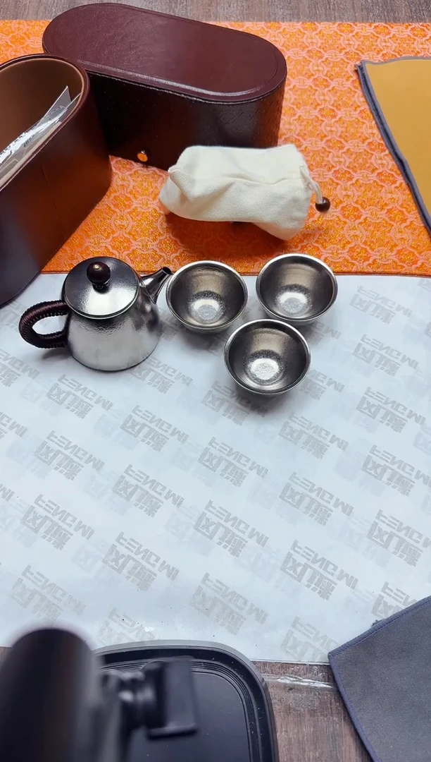 纯钛汉铎壶随行茶具一壶三杯