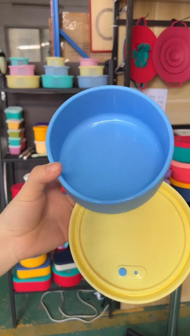 硅胶盖子款蓝底黄盖-700排气圆盒