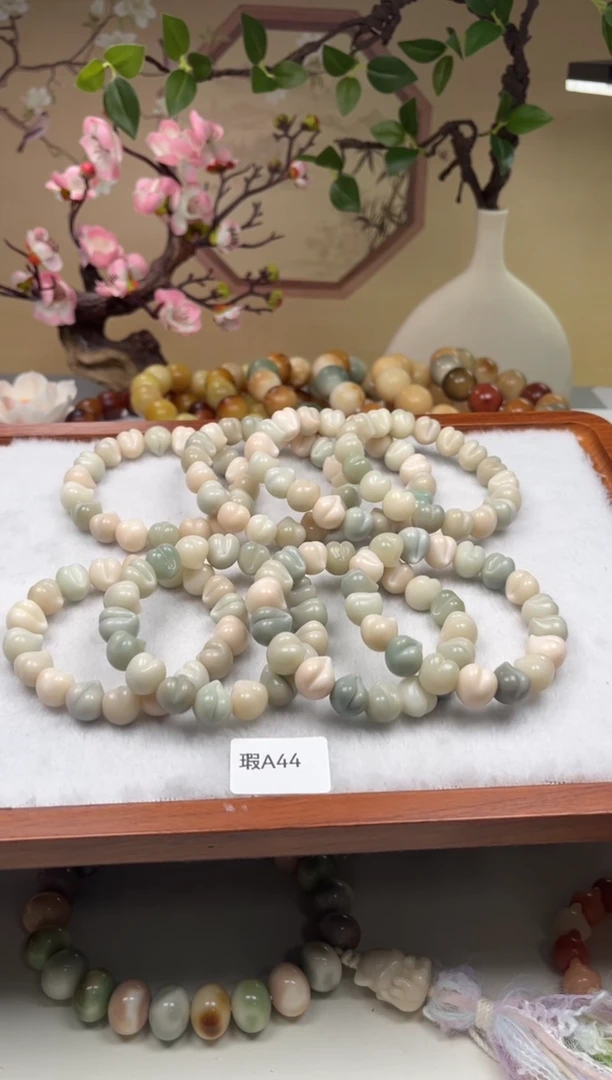 【闪购商品】菩提根/象牙果手串瑕A44桃子12+mm一串随机