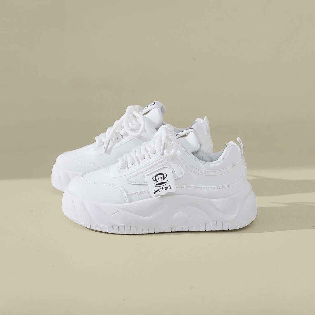 大嘴猴小白鞋女2025新款爆款秋季踩屎感软底休闲运动增高厚底板鞋