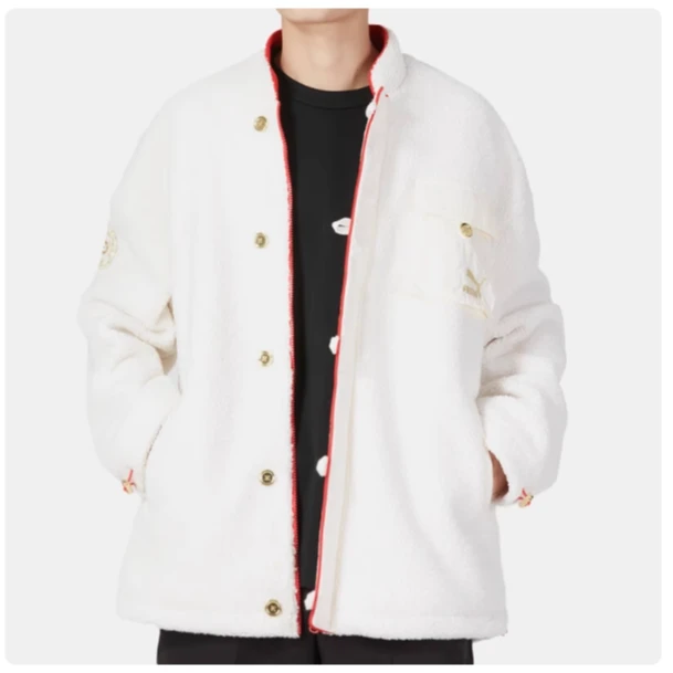 PUMA/彪马冬季男子仿羊羔绒运动休闲夹克外套621823-65