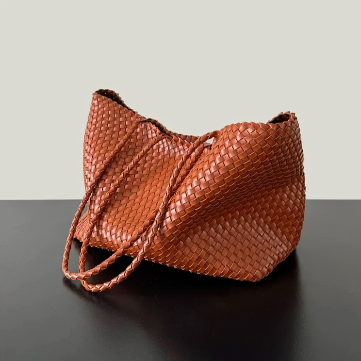 2025夏季新款女包大容量单肩包编织休闲慵懒风托特包通勤包大包包