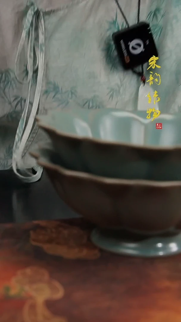 摆件微瑕清凉寺原矿釉莲花盏一对