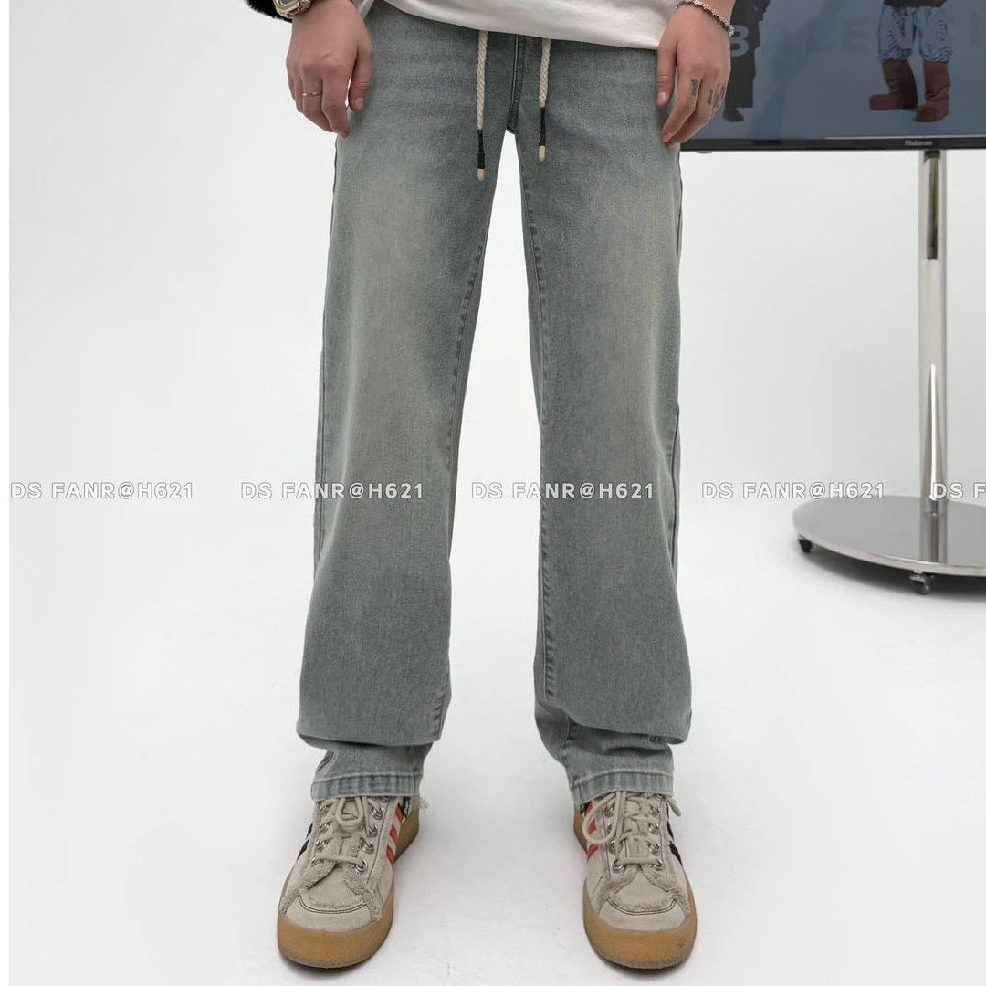 H621男精致韩风长裤牛仔裤男士宽松时尚百搭设计时尚