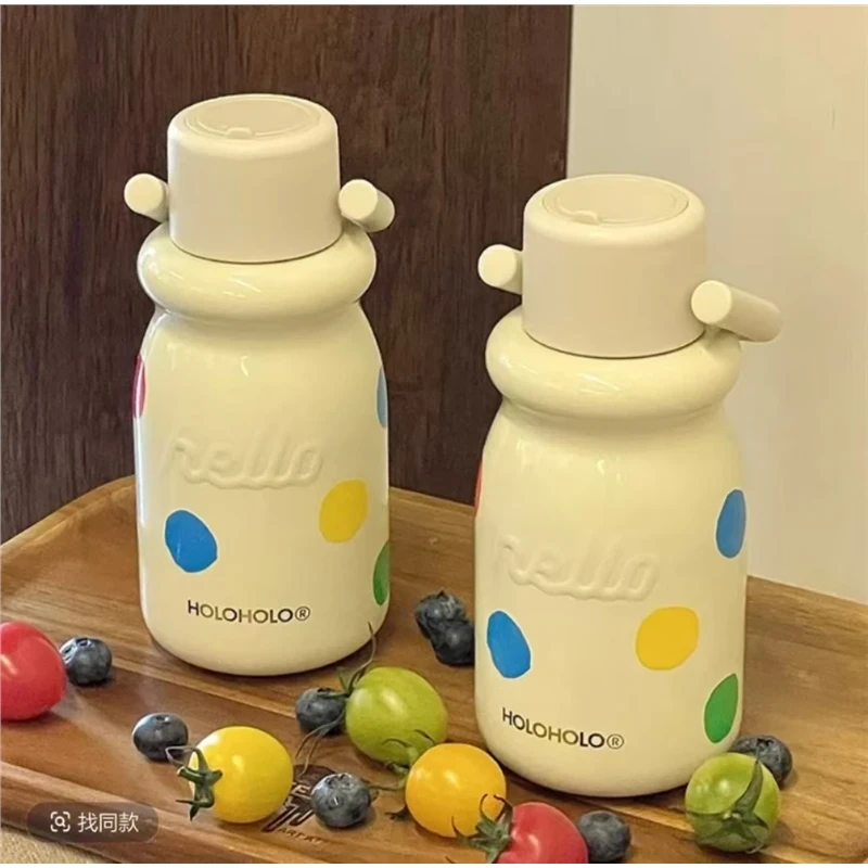 holo420ML小奶杯子新款随行咖啡保温杯女高颜值便携不锈钢水杯半