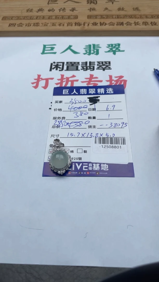 翡翠18K金镶嵌颈饰多人-12508801