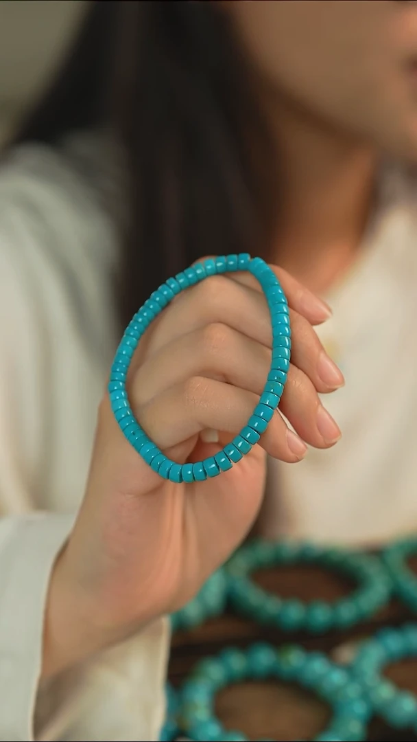 未镶嵌绿松石手串直切