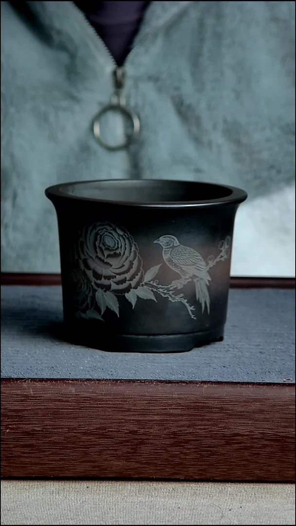 紫砂花盆10*8内径紫砂花盆