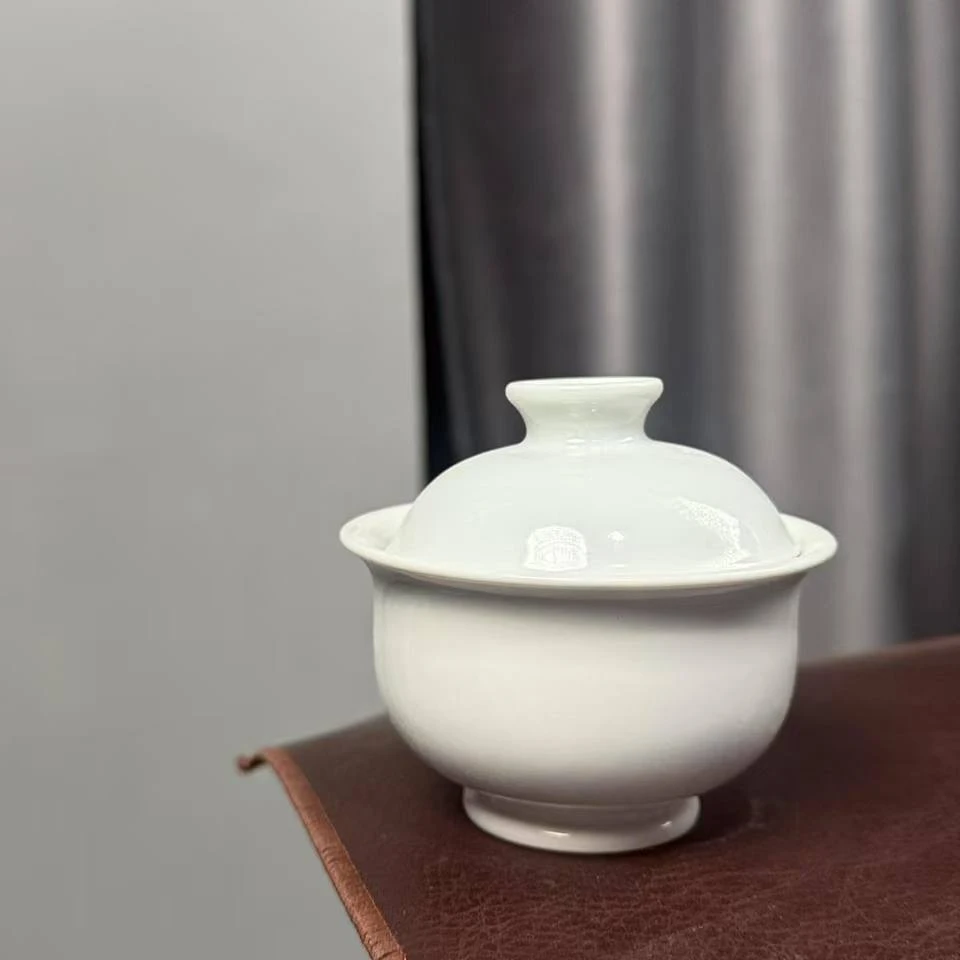 微瑕炉式素胎盖碗100cc
