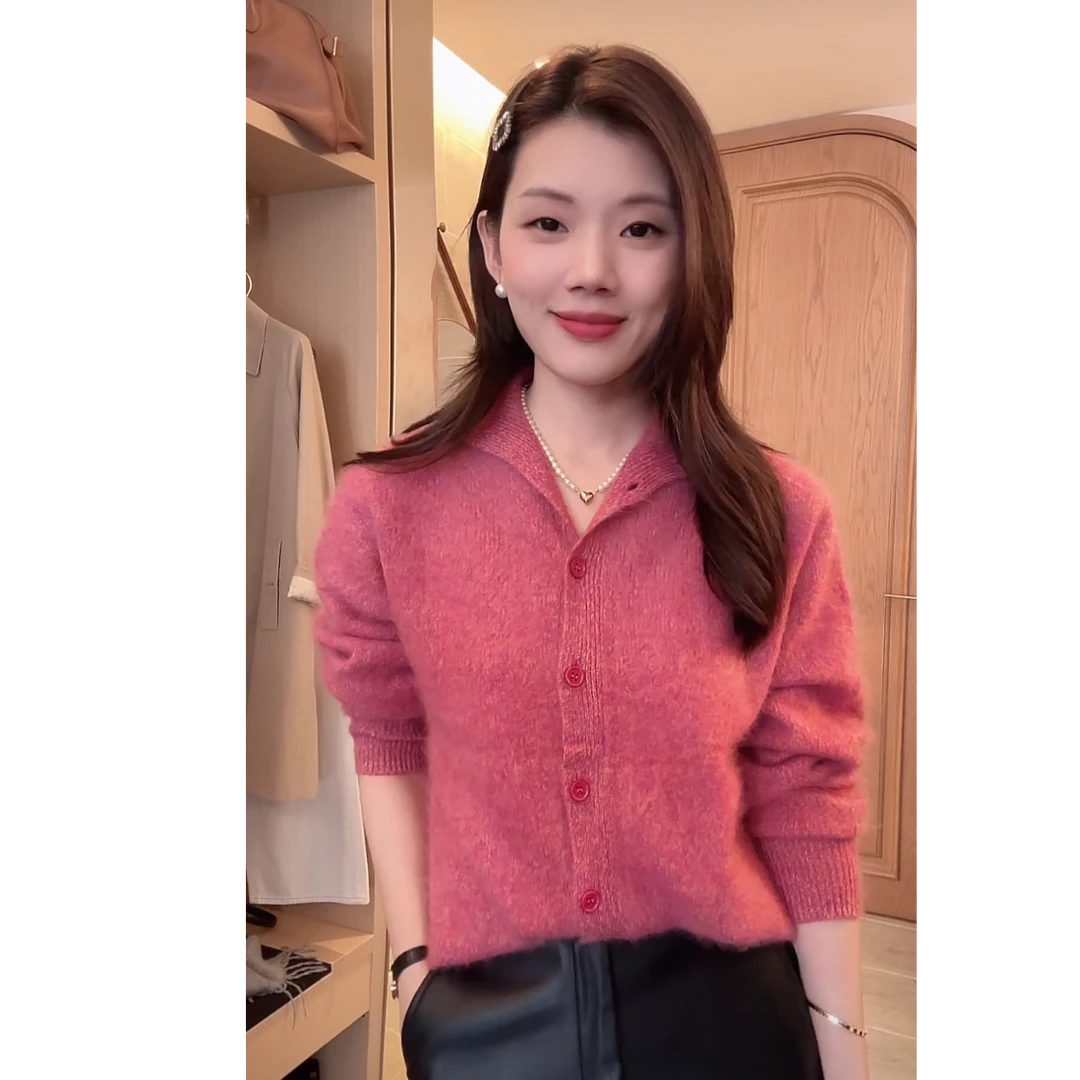 【软烟罗】秋冬气质毛衣长袖羊毛羊绒针织百搭时尚松弛毛衣