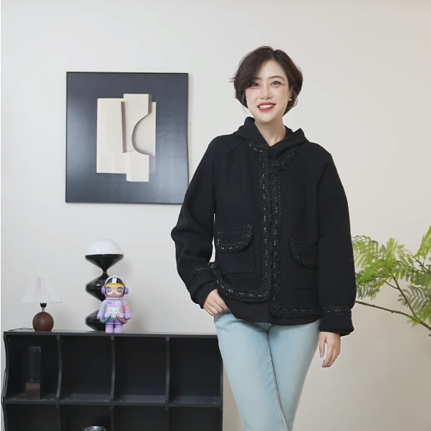 【U.M】财阀小香100%羊毛小香外套