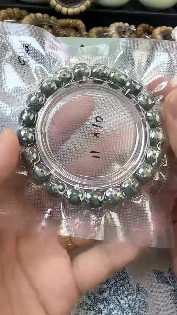 手串星月菩提1石玉料糯冰单圈11×10高透精工福利