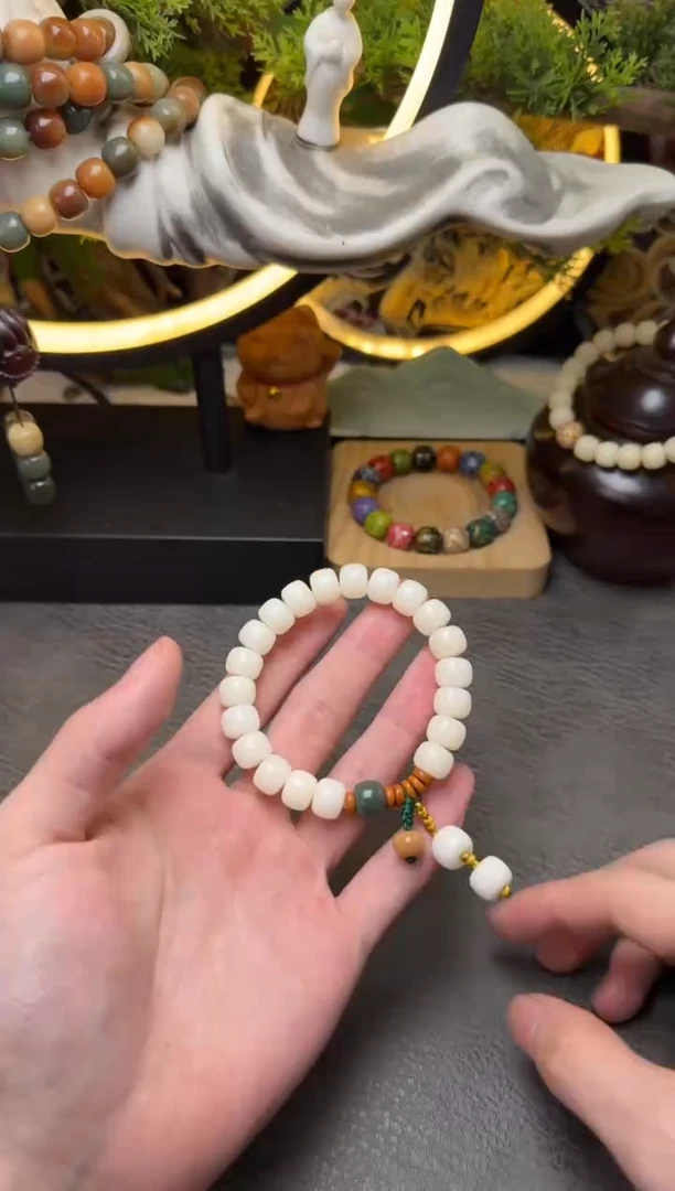 菩提根/象牙果手串菩提根8*10老型配饰单圈