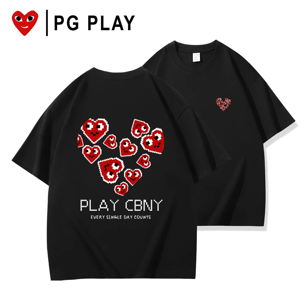 官方正品PG-PLAY女短袖T恤情侣装夏新款纯棉男运动打底衫舒适半袖