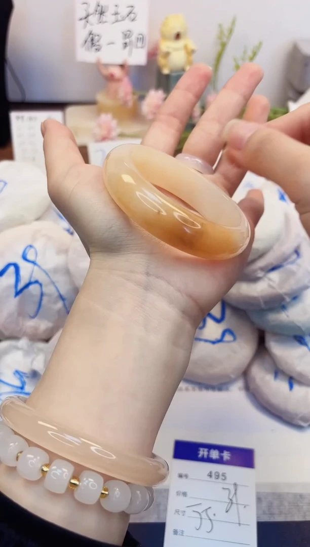 【闪购商品】石英质玉手镯未镶嵌495-财气镯-圈口55