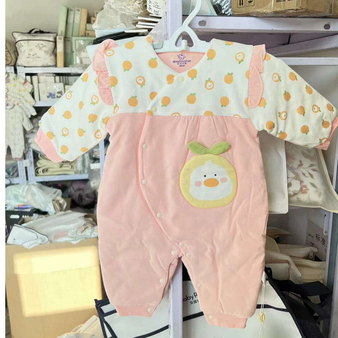 叮当乐园宝宝新生儿纯棉棉衣秋冬春秋男女婴儿薄棉连体衣时尚网红
