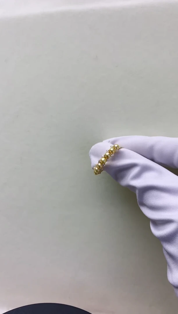 银S925镶嵌DA海水珍珠 羽皇金戒指 GD171